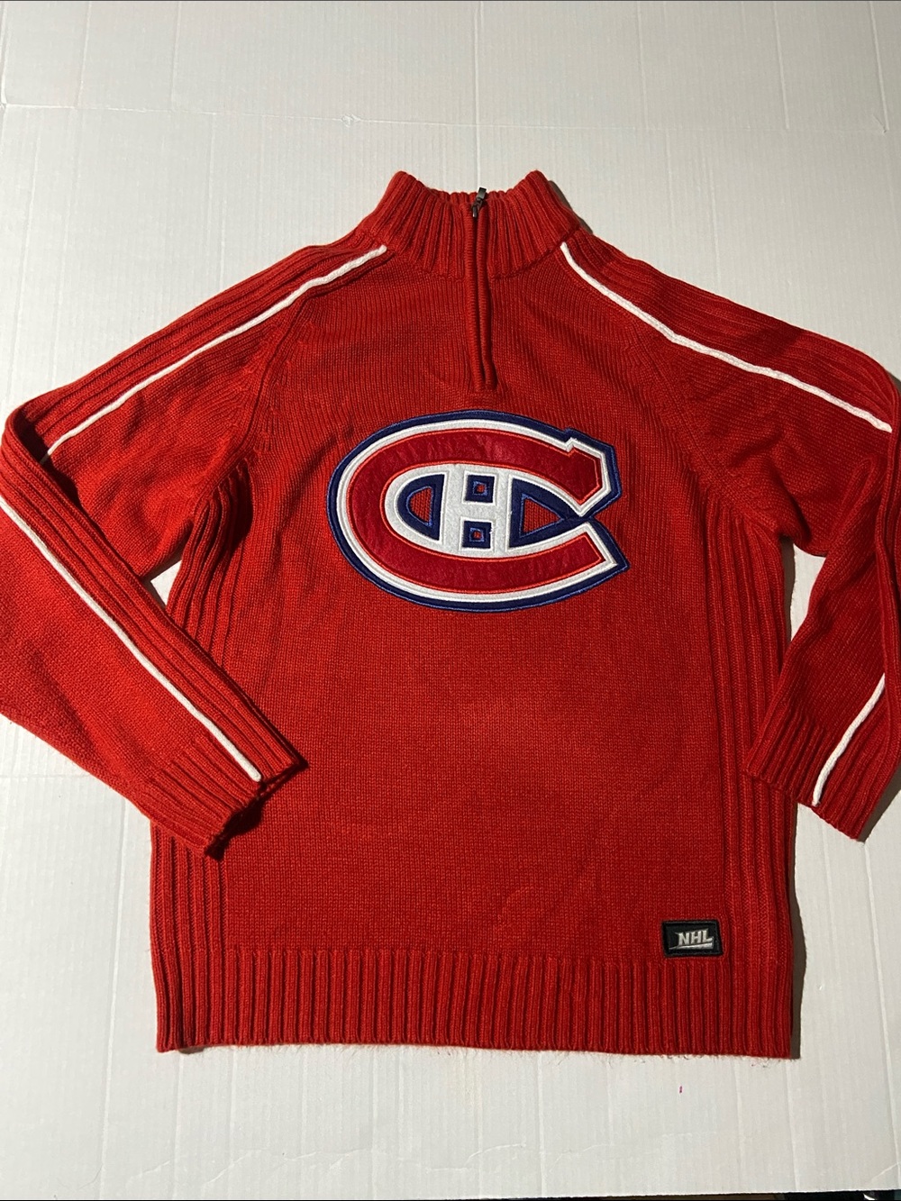 National Hockey League Montreal Canadiens 1/4 Zip Sweater